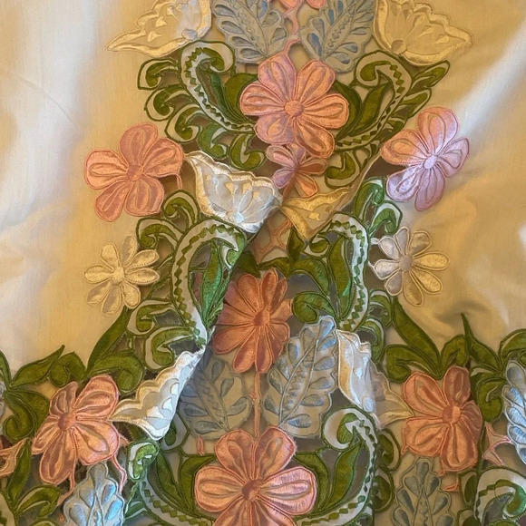 🌟HOST PIC🌟 🌸 Vintage: Handmade Cream Dress Blazer with Floral Embroidery 🌿 - Picture 2 of 11